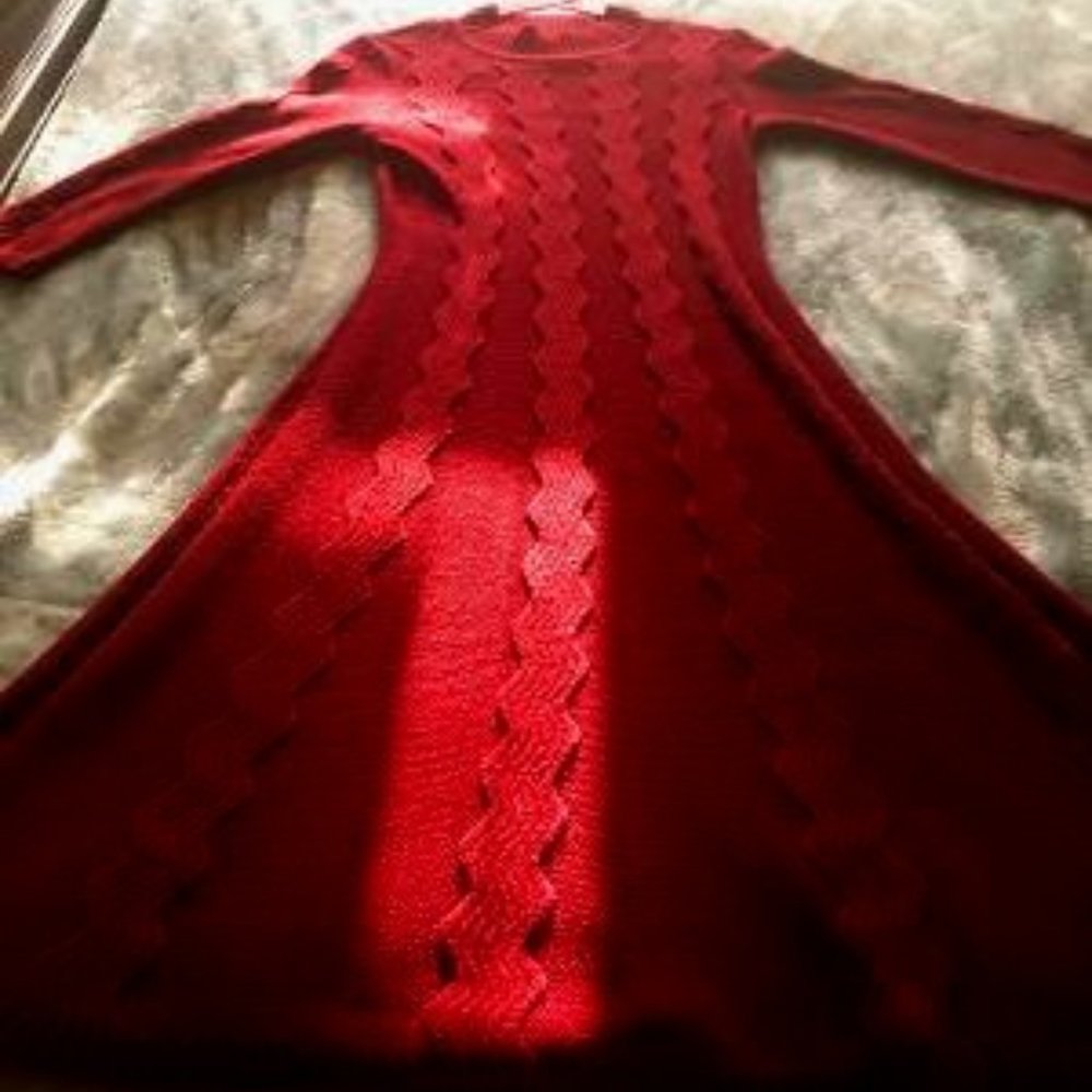 Burgundy Knit Dress